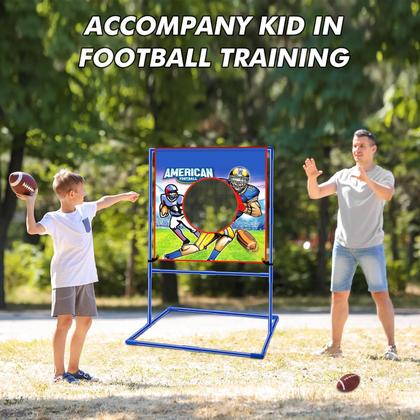 Imagem de Football Toss Target Game VATOS com 4 bolas de futebol infláveis