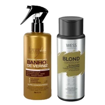 Imagem de Forever Queratina de Verniz 300ml+ Wess Blond Cond. 250ml