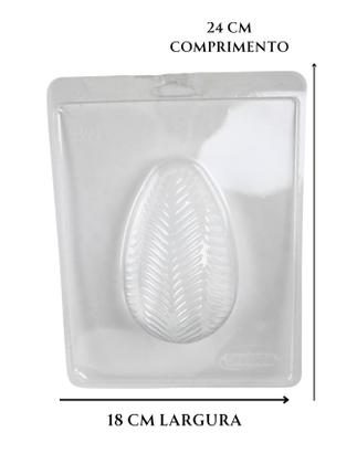 Imagem de Forma 3 Partes Silicone Ovo De Páscoa 250g Texturizado Pluma