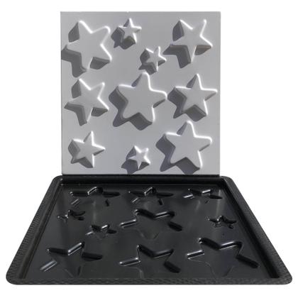 Imagem de Forma 3D Gesso e Cimento ABS - Estrelas 40x40
