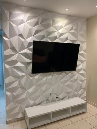 Imagem de Fôrma 3d Gesso Trapezio 50x25cm Molde Para Gesso Ou Cimento 3d IN605