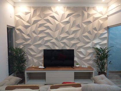 Imagem de Fôrma 3d Gesso Trapezio 50x25cm Molde Para Gesso Ou Cimento 3d IN605