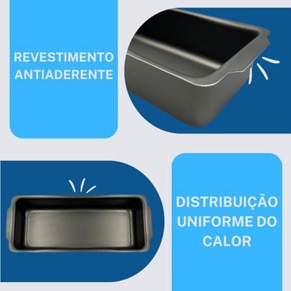Imagem de Forma Antiaderente Assadeira Para Pão E Bolo Retangular 1 Un