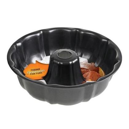 Imagem de Forma Antiaderente Com Furo no Meio Pudim Bolo Pão 24x8