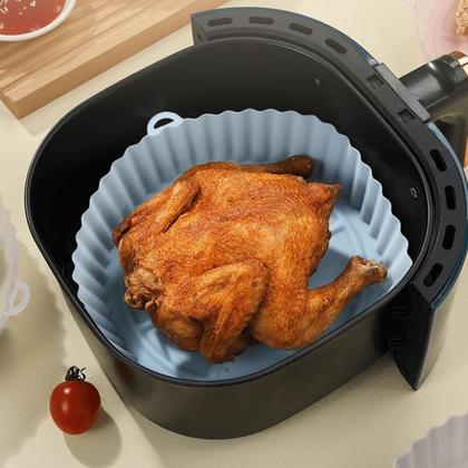 Imagem de Forma Assadeira Fritadeira Air Fryer Em Silicone Lavável
