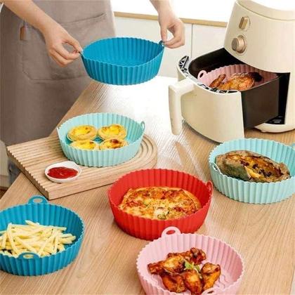 Imagem de Forma Assadeira Fritadeira Air Fryer Em Silicone Lavável