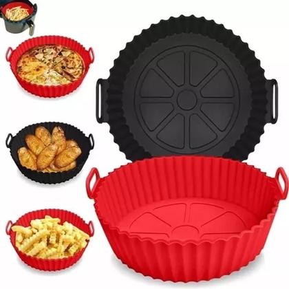 Imagem de Forma Assadeira Fritadeira Air Fryer Em Silicone Lavável