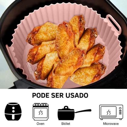 Imagem de Forma Assadeira Fritadeira Air Fryer Em Silicone Lavável