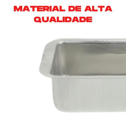 Imagem de Forma Assadeira Pão E Bolo Inglês Cuca Retangular Alumínio