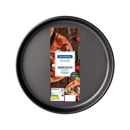 Imagem de Forma Assadeira Pizza 30 Cm Tramontina Antiaderente Alumínio Teflon Cor Grafite Grande Durabilidade