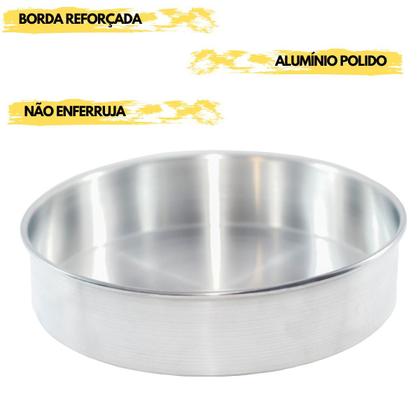 Imagem de Forma Assadeira Redonda Baixa Para Bolo Torta Em Alumínio Nº 35