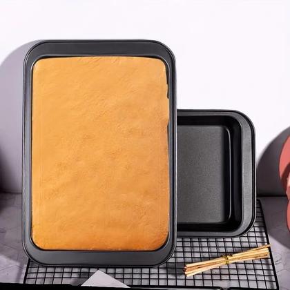 Imagem de Forma Assadeira Retangular Antiaderente 31cm Aço Carbono Kit 2 Unidades 3,5L Para Bolo Lasanha Forno