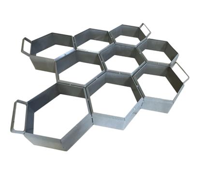 Imagem de Forma Bloquete Sextavado 9 Blocos 20x8 - Chapa 18 1.2mm