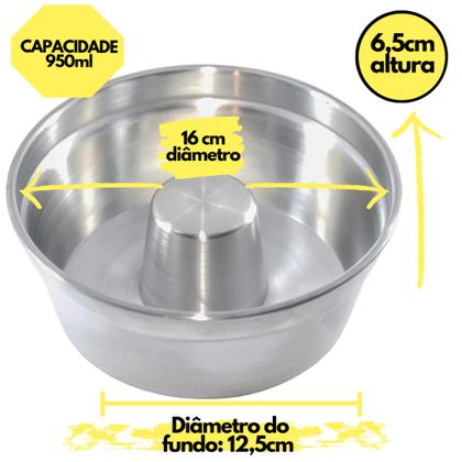 Imagem de Forma Bolo Padaria Pudim N 16 Em Aluminio Com Cone