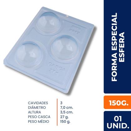 Imagem de Forma C/ 03 Partes Esfera De 70 Mm Bwb Cod: 9812 Com 1 Un.