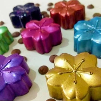 Imagem de Forma Com 3 Partes Bombom Sakura Flor BWB Acetato Com Silicone Doces Finos