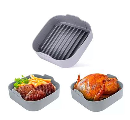 Imagem de Forma cozimento quadrada fritadeira eletrica silicone 16cm x