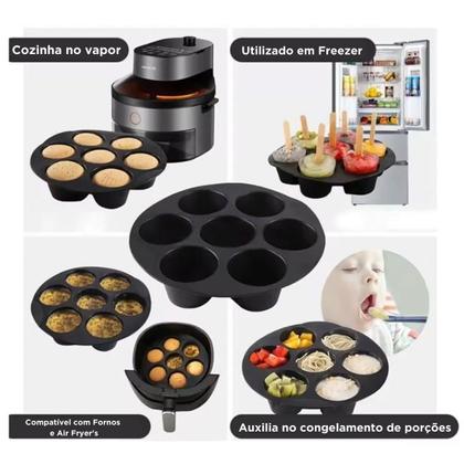 Imagem de Forma Cup Cake Muffin Sorvete Silicone Congelador Forno