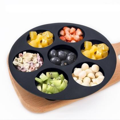 Imagem de Forma cupcake mini bolo air fryer assadeira 7 cavidades cesto silicone fritadeira congelador forno muffin bolinho sorvet