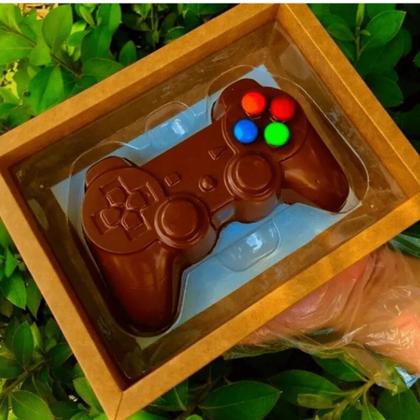 Imagem de Forma De Acetato Joystick Grande Controle Videogame Playstation Para Chocolate Com 3 Partes