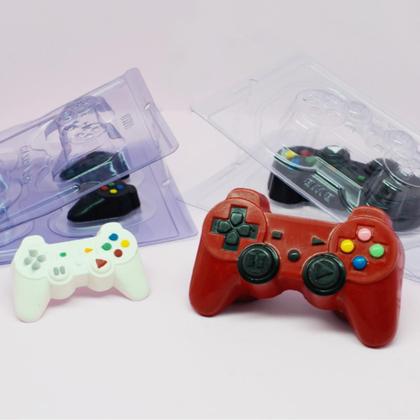 Imagem de Forma De Acetato Joystick Grande Controle Videogame Playstation Para Chocolate Com 3 Partes