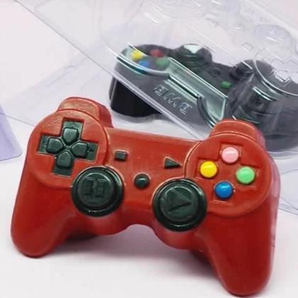 Imagem de Forma De Acetato Joystick Grande Controle Videogame Playstation Para Chocolate Com 3 Partes