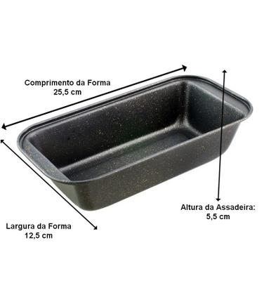 Imagem de Forma De Bolo e Pão De Forma 25,5cm Essence Aço Carbono Antiaderente Mimo Style