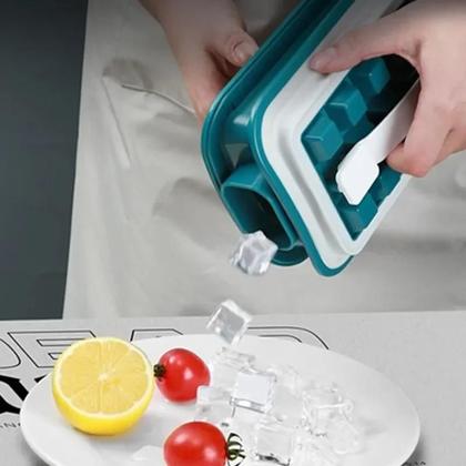 Imagem de Forma De Gelo De Silicone Para Hóquei No Gelo 2 Em 1, Moldador De Gelo Dobrável, Ferramentas