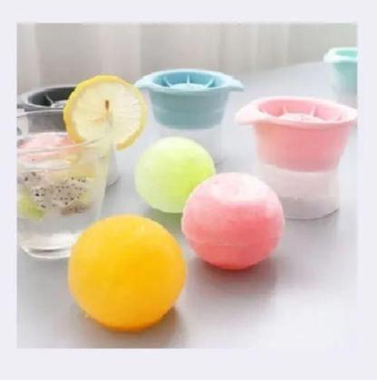 Imagem de Forma De Gelo Esfera Bola Silicone Grande Redonda Whisky Gin - SAz Utilidades