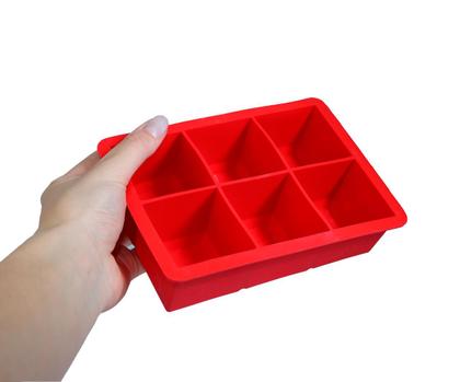 Imagem de Forma de Gelo Quadrada com 6 Cubos de Silicone