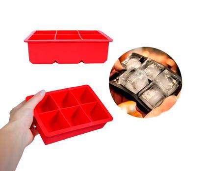 Imagem de Forma de Gelo Quadrada com 6 Cubos de Silicone