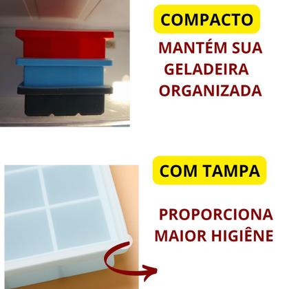 Imagem de Forma De Gelo Silicone 9 Cubos Com Tampa