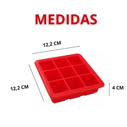 Imagem de Forma De Gelo Silicone 9 Cubos Com Tampa