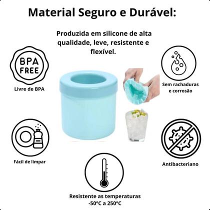 Imagem de Forma De Gelo Silicone Cubo Flexível Circular Redonda Drink