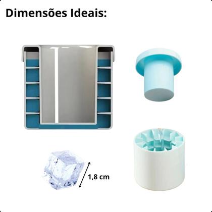 Imagem de Forma De Gelo Silicone Cubo Flexível Circular Redonda Drink