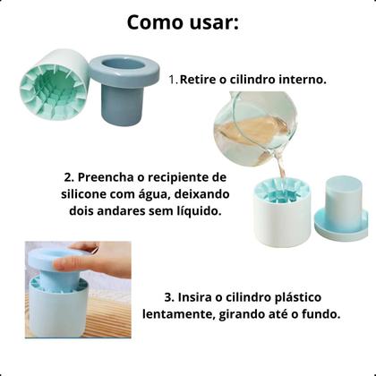 Imagem de Forma De Gelo Silicone Cubo Flexível Circular Redonda Drink