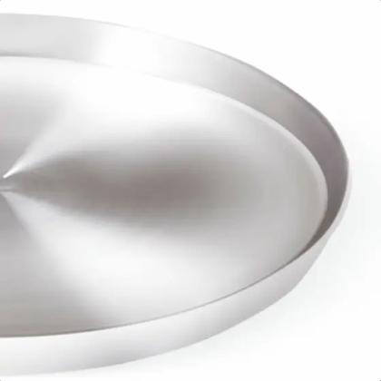 Imagem de Forma De Pizza Lisa 1,1 Litro em Alumínio Cristal Mais Sabor Crocância N30 Cozinha - MTA 152