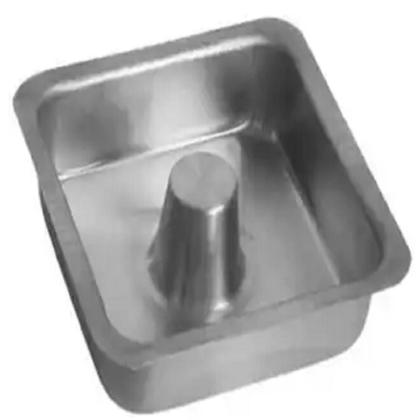Imagem de Forma de Pudim Quadrada de Tubo, Torta Suiça Alta Grande Para air fryer e Forno Elétrico