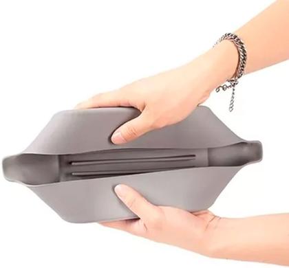 Imagem de Forma de Silicone Air Fryer Cesta Fritadeira Quadrada 16CM