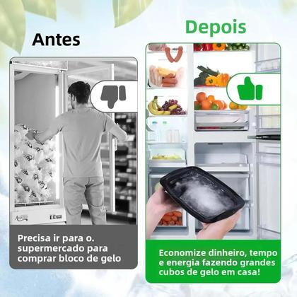 Imagem de Forma De Silicone Gigante Para Cubos De Gelo, Balde De Gelo Extragrande, Criador De Blocos Grandes,