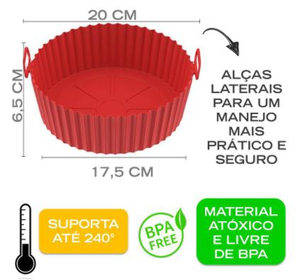 Imagem de Forma De Silicone Para Airfryer Antiaderente Assadeira