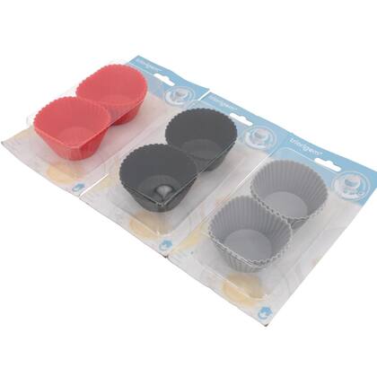 Imagem de Forma de Silicone Para Cup Cake 7,5x4,3x3 cm (Kit com 6 Pçs)