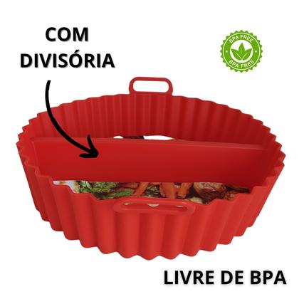 Imagem de Forma De Silicone Para Fritadeira Air Fryer Com Divisória