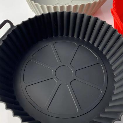 Imagem de Forma De Silicone Redonda 20cm Antiaderente Para Air Fryer