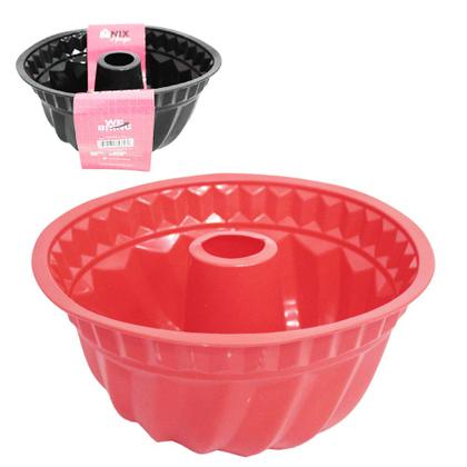 Imagem de Forma De Silicone Redonda Para Bolo / Torta / Pudim Com Tubo 11x25cm De Ø