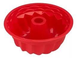 Imagem de Forma De Silicone Redonda Para Bolo / Torta / Pudim Com Tubo 11x25cm De Ø