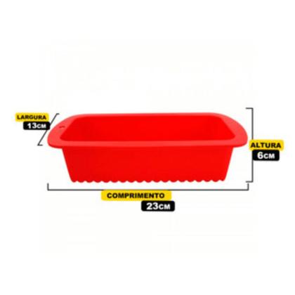 Imagem de Forma De Silicone Retangular Pão Bolo Gelo Antiaderente Para Forno Microondas E Freezer
