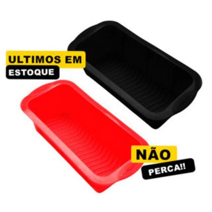 Imagem de Forma De Silicone Retangular Pão Bolo Gelo Antiaderente Para Forno Microondas E Freezer