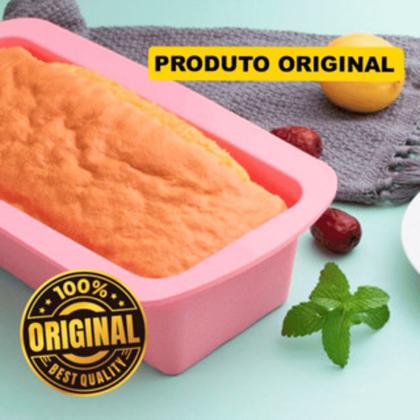 Imagem de Forma De Silicone Retangular Pão Bolo Gelo Antiaderente Para Forno Microondas E Freezer