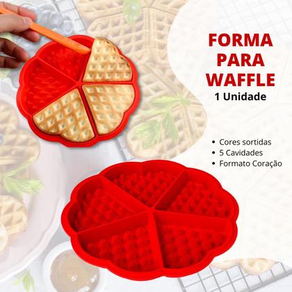 Imagem de Forma de Silicone Waffle Chocolate Air Fryer Ovo 5 Cavidades